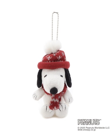 ◆SNOOPY ボールチェーンマスコット ニットキャップ
