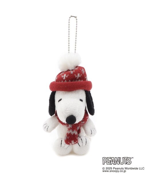 ◆SNOOPY ボールチェーンマスコット ニットキャップ