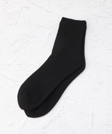 ◆無地裏起毛ロークルークォーターソックス