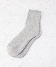 ◆無地裏起毛ロークルークォーターソックス