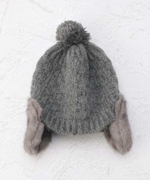 【あったか】ファーイヤマフ ニットワッチ