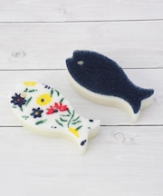 ◆【ワンズテラスオリジナル】おさかな スポンジ ガーデン柄 2P