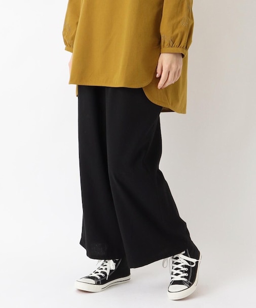 ネルチェック柄イージーパンツ