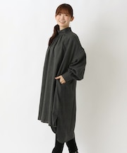 ネル肩ギャザーワンピース