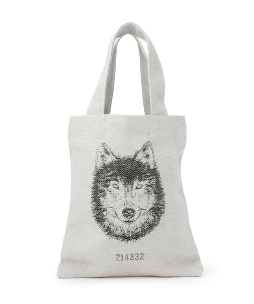 ジャカードバッグ S ウルフ