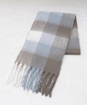 【あったか】ブロックチェック ストール