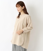 フランネル 袖刺繍入り チュニックブラウス
