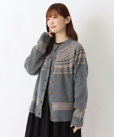 求心柄カーディガン