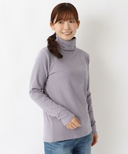 あったかスムース タートルネックプルオーバー