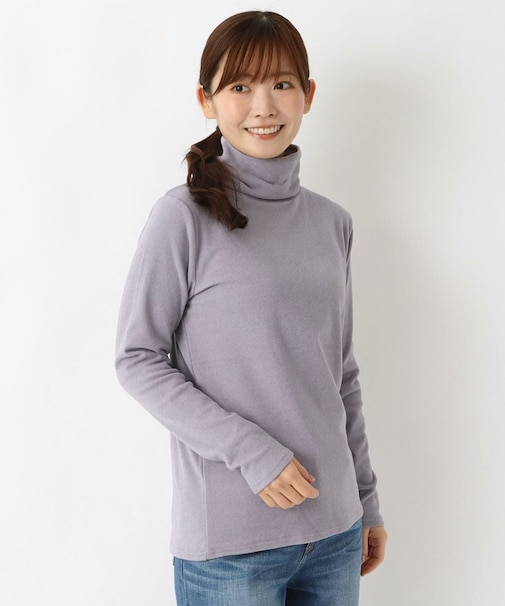 あったかスムース タートルネックプルオーバー