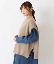 ハイネックプルオーバーベスト