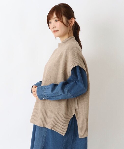 ハイネックプルオーバーベスト