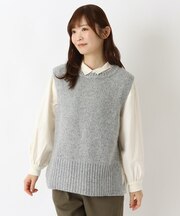 サイドリブベルトプルオーバーベスト