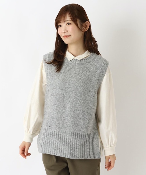 サイドリブベルトプルオーバーベスト