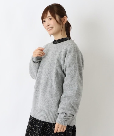 求心柄ニットプルオーバー