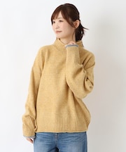 袖口配色 ハイネックニットプルオーバー