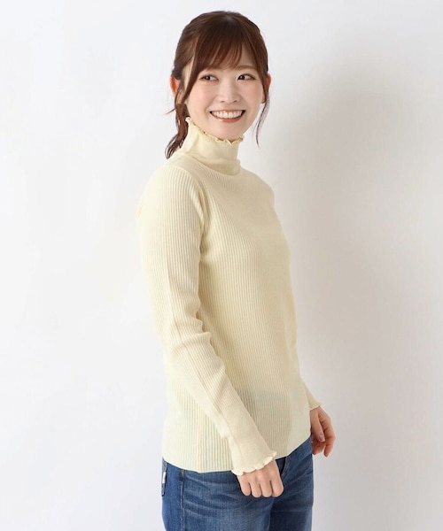 【極美品】 芽風 mefu 長袖ニット　セーター　ハイネック　38 メフウ/センソユニコ 芽風 長袖セーター/ニット サイズ40 M - 黒