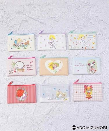 ◆【リンネル2月号掲載】水森亜土 シークレットフラットミニポーチ