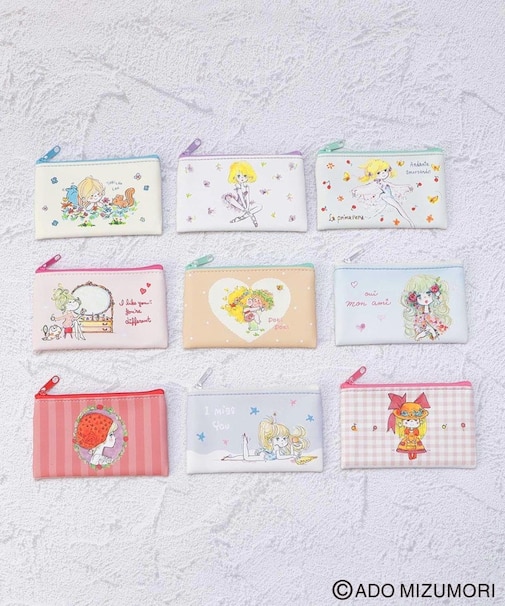 ◆【リンネル2月号掲載】水森亜土 シークレットフラットミニポーチ