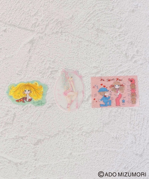 ◆【リンネル2月号掲載/先行販売】水森亜土 クリアステッカーセット cute