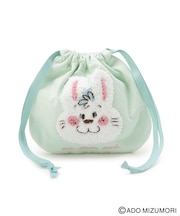 【リンネル2月号掲載/ワンズテラス限定】水森亜土 サガラ刺繍巾着