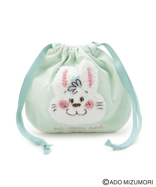 【リンネル2月号掲載/ワンズテラス限定】水森亜土 サガラ刺繍巾着