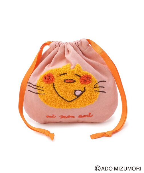 【リンネル2月号掲載/ワンズテラス限定】水森亜土 サガラ刺繍巾着