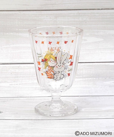 水森亜土 脚付きグラス 190ml