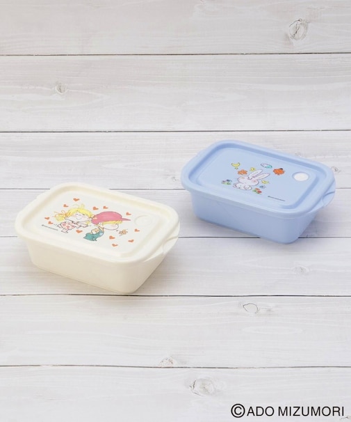 【リンネル2月号掲載/先行販売】水森亜土 シールボックス 2P 500ml