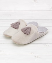 タッセル付き ベロアスリッパ