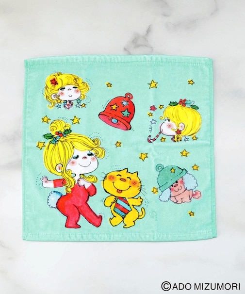 ◆水森亜土 ウォッシュタオル メリー&ブライト