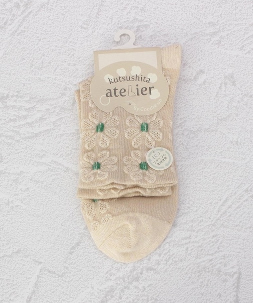 ◆アトリエ リサイクルPe フラワークォーターソックス