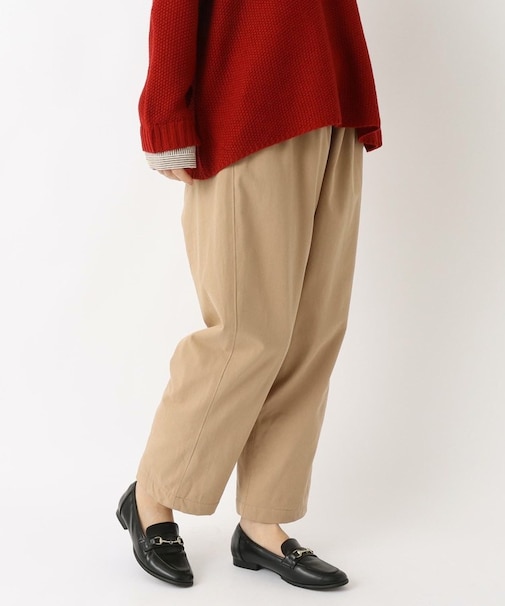 デニム&ツイル 裏フリース 9分丈パンツ