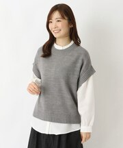 アクリルニット ブラウス アンサンブル