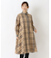 綿麻フランネル チェック柄シャツワンピース