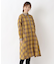 綿麻フランネル チェック柄シャツワンピース
