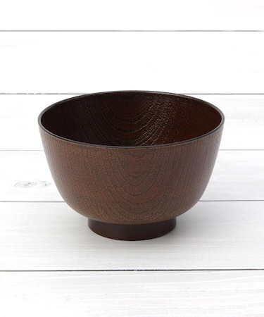 ◆山中塗 京型欅杢目汁椀 400ml