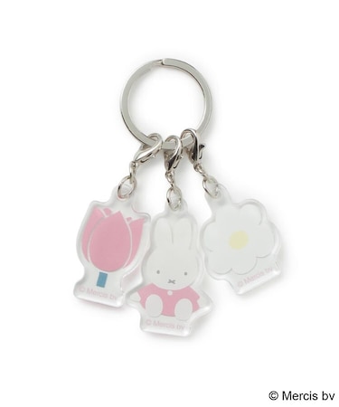 ◆Dick Bruna miffy 3連アクリルキーホルダーstrawberry&tulip
