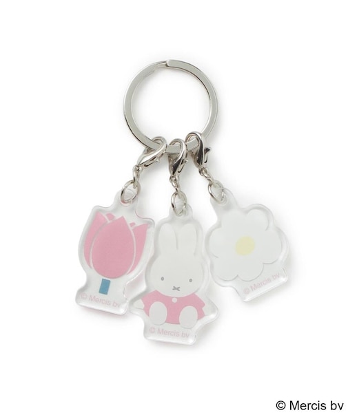 ◆Dick Bruna miffy 3連アクリルキーホルダーstrawberry&tulip