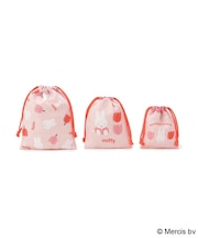 Dick Bruna miffy 巾着 3P strawberry&tulip