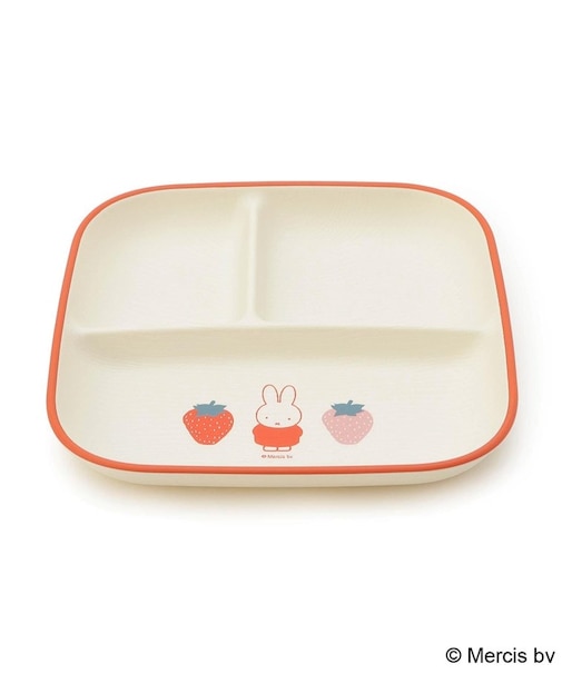 【先行販売】Dick Bruna miffy ラウンドプレート L strawberry&tulip