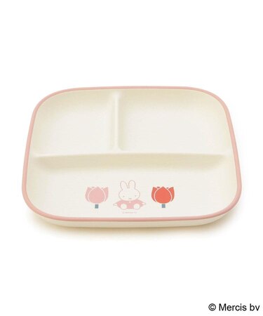Dick Bruna miffy ラウンドプレート L strawberry&tulip