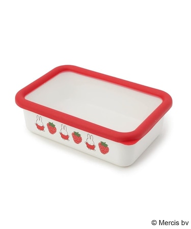 Dick Bruna miffy 浅型角容器 M いちご