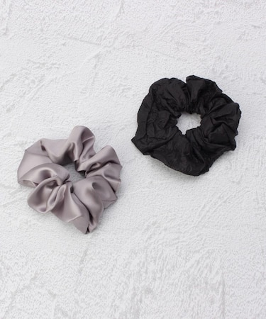 シュシュ サテンエンボス 2P