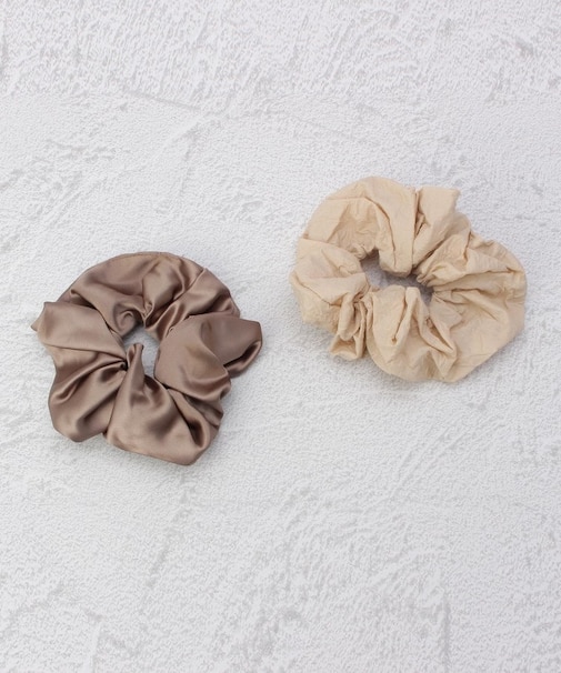 シュシュ サテンエンボス 2P