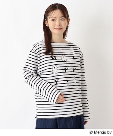 【ワンズテラス限定】Dick Bruna miffy バスクボーダー長袖プルオーバー