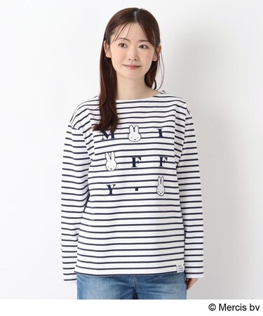 【ワンズテラス限定】Dick Bruna miffy バスクボーダー長袖プルオーバー