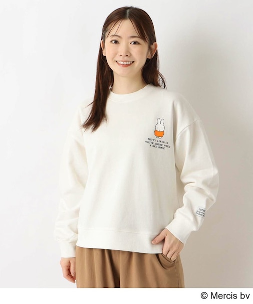 【ワンズテラス限定】Dick Bruna miffy 裏毛サークルプリント長袖プルオーバー