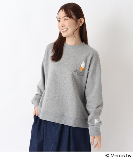 【ワンズテラス限定】Dick Bruna miffy 裏毛サークルプリント長袖プルオーバー
