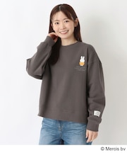 【ワンズテラス限定】Dick Bruna miffy 裏毛サークルプリント長袖プルオーバー